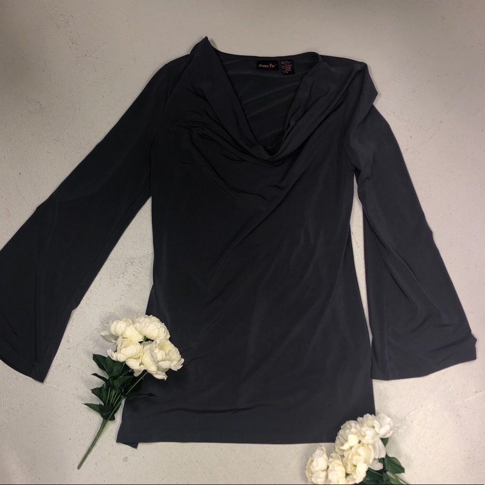 SHAPE FX SLATE GREY TUNIC SZ M